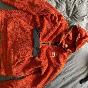 The North Face Orange Zip Up Sweater